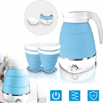 Rychlovarná konvice Skládací Rychlovarná Konvice, 600 ml, Přenosná, Skládací Cestovní Konvice