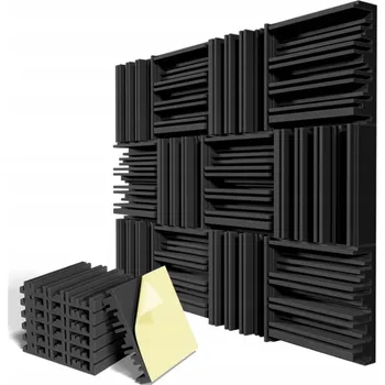 akustická pěna SAMOLEPICÍ AKUSTICKÉ PANELY 24KS 30X30X5CM PUR PĚNA OHNIVZDORNÁ TŘÍDA