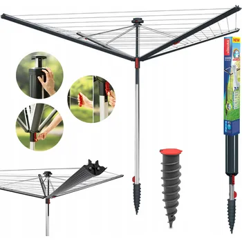 Sušák na prádlo Sušák na prádlo Sun Rise Premium 50 Vileda Zahradní Otočný Rozkládací