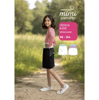 Nit Dětský komerční střih, Sukně, Jesica Kids - Tištěný střih