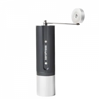 Příprava kávy AeroPress Manual Coffee Grinder - ruční mlýnek - šedý