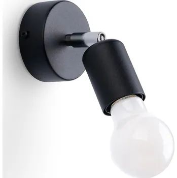 Nástěnné svítidlo Nástěnné svítidlo FORNES 1 černé kovové nastavitelné minimalistické do obýváku a ložnice