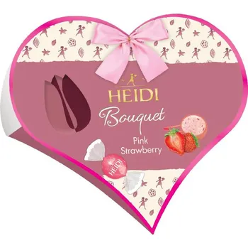 Bonboniéra Heidi Bouquet Bonboniéra Srdce s jahodovou náplní 100g
