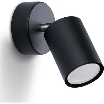 Nástěnné svítidlo Nástěnná lampa LEMMI 1 černá kovová nastavitelná moderní do obýváku a ložnice SOLLUX