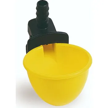 Chov hospodářského zvířete Napáječka misková zátěžová na klec 9 mm žlutá