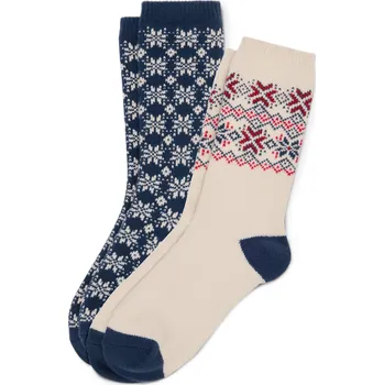 Pánské ponožky 722372 - Tchibo - Ponožky s norským vzorem - pro ženy - vel. 35-38 - barva: modrá