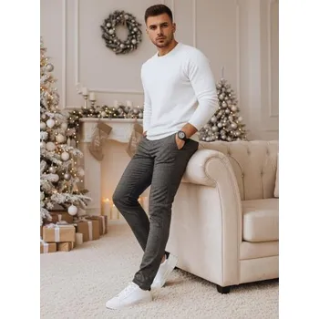 Pánské oblečení Pánské kalhoty casual grafitové