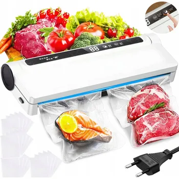 Vakuovačka Vakuová svářečka fólií na potraviny, automatická balička, výkonná + FÓLIE SADA