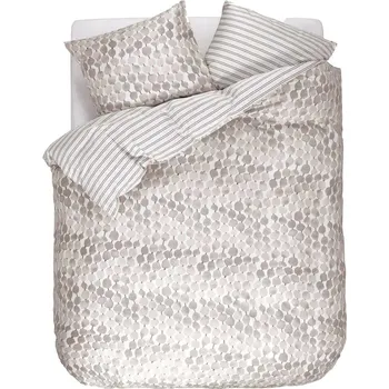 Povlečení Komplet povlečení z bavlněného saténu v moderních vzorech, šedý, 200 x 220 cm, Esprit
