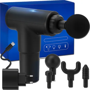 Masážní přístroj SILNÁ MASÁŽNÍ PISTOLE MASÁŽNÍ PŘÍSTROJ NA ZÁDA, TĚLO, KRK A CHODIDLA MASSAGE GUN PRO