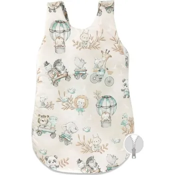 Zavinovačka Spací vak 70 cm, ZOO na cestách - cappuccino/mátová