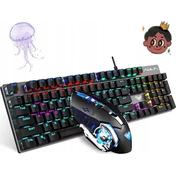 HERNÍ KLÁVESNICE DRÁTOVÁ PODSVÍCENÁ MECHANICKÁ RGB