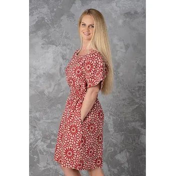 Dámské šaty TopMode Lněné dámské šaty se vzorem 609072