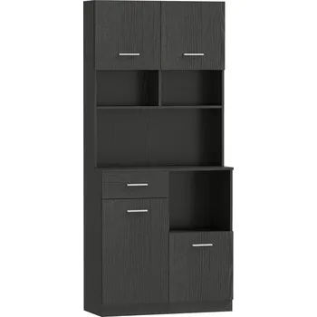 Kuchyňská skříňka Kuchyňská skříňka s tichým dovíráním 80 x 35 x 180 cm | černá