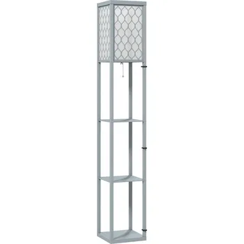 Stojací lampa Stmívatelná stojací lampa s poličkou | černá