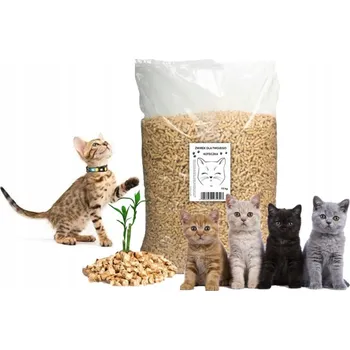 Dřevěná Stelivo pro kočky 15kg pelety