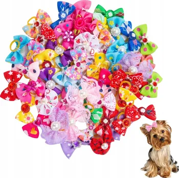 Obleček pro psa 20x OZDOBNÉ SPONKY PRO PSY MAŠLIČKY GUMIČKY PRO PSY YORK SHIH TZU