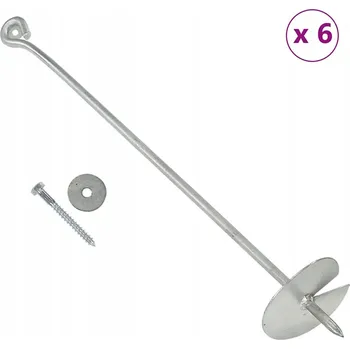 Hmoždinka Zemní kotva 10 x 60 cm, pozinkovaná ocel, 6 ks