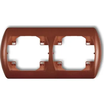 Elektrická zásuvka Dvojitý Rámeček hnědá metalíza 9RH-2 KARLIK TREND