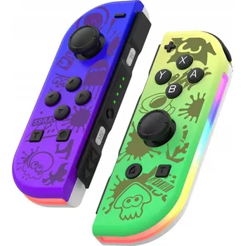 Herní ovladač Ovladač NINTENDO Switch Joy-Con Splatoon dvoubarevný RGB LED