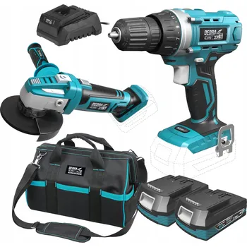 Sada nářadí Sada elektrického nářadí Dedra s bruskou a vrtačkou/šroubovákem 2x2.0 Ah