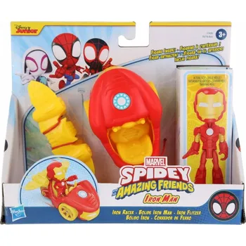 Figurka Spider-Man SPIDEY Figurka IRON MAN + vozidlo F7458