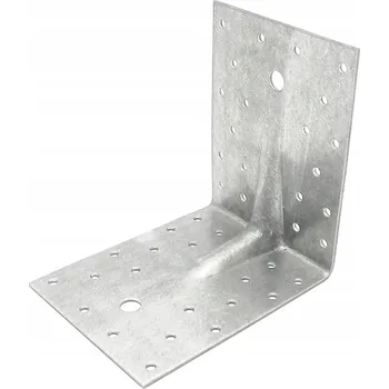 Tesařské kování Úhelník zesílený 130x130x100x2,5mm tesařský spoj s prolisem