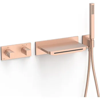 Vodovodní baterie TRES Vanová souprava B-SYSTEM matné růžové zlato 30725207OPM