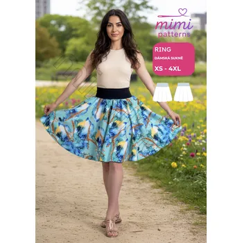 Nit Dámský komerční střih, Sukně, Ring - Tištěný střih