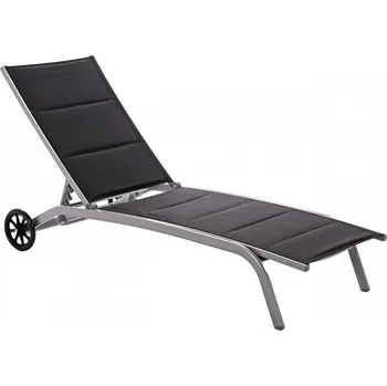 Zahradní lehátko Polohovací zahradní lehátko s kolečky - POSLEDNÍ KUS