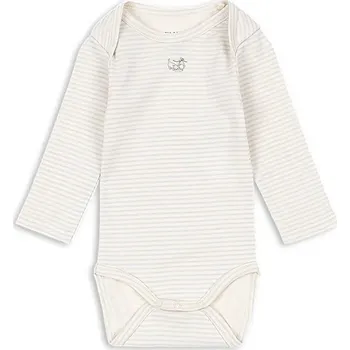 Bavlněné kojenecké body Fanga Fontana FIO STRIPE LS BODY OCS FA100045 béžová 01X, vel. 68