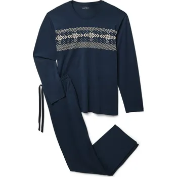 Pánské pyžamo 719413 - Tchibo - Pyžamo - pro muže - vel. XXL 60/62 - barva: modrá/s potiskem