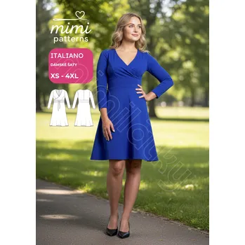 Nit Dámský komerční střih, Šaty, Italiano - Tištěný střih