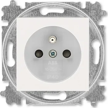 Elektrická zásuvka ABB LEVIT 6619H-A06557 68 ZÁSUVKA JEDNONÁSOBNÁ 55X55 S OCHRANNÝM KOLÍKEM S CLONKAMI