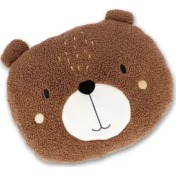 Polštář Sleep-well POLŠTÁŘEK MEDVĚD HLAVA, hnědý