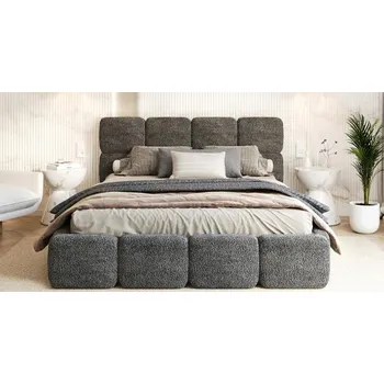 Postel Čalouněná postel DELICATO 160x200 cm Černá Cleo s úložným prostorem kovový rošt