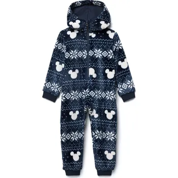 Dětský overall 712565 - Tchibo - Dětský plyšový overal »Mickey Mouse« - pro ženy - vel. 122/128 - barva: modrá/s potiskem