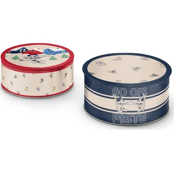 Dóza na potraviny 713263 - Tchibo - Kovové dózy na cukroví »Mickey and Friends« - barva: modrá