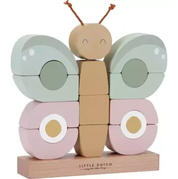 Dřevěná hračka Little Dutch motýl dřevěný skládací (7092LD)