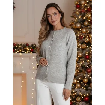 Dámské oblečení Dámský svetr se zapínáním, SELINA, šedý
