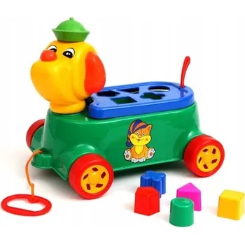 Obraz Hračka na tahání, tahací pes s kostkami Zabawkarstwo Wiesław Suchanek