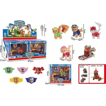 Figurka PEJSEK NA SKATEBOARDU S PŘÍSLUŠENSTVÍM PATROL FIGURKA K SESTAVENÍ