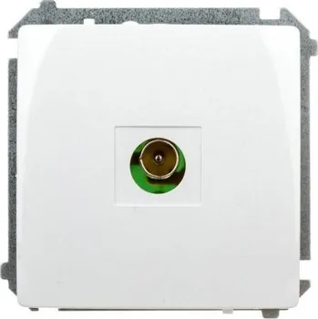 Elektrická zásuvka Anténní zásuvka nástěnná Kontakt-simon bílá