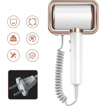 Péče o vlasy Hotelový fén na vlasy nástěnný lehký se silným držákem 2000W P2 bílý