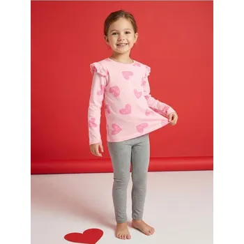 Dívčí oblečení Sinsay - Bavlněné vzorované tričko - růžová - 535HF-30X - 535HF-30X-140