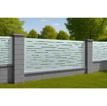 Plot Designový panel s ohyby – 190x90 cm, pozink, vzor obdélníky