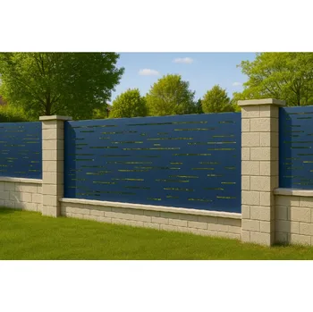 Plot Designový panel s ohyby – 190x90 cm, antracit, vzor obdélníky