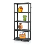 Plastový regál ProRegaly.cz 172,5 x 74 x 36 cm - 5 polic, nosnost 220 kg (STACKARO SOLID SMALL Kistengerg)