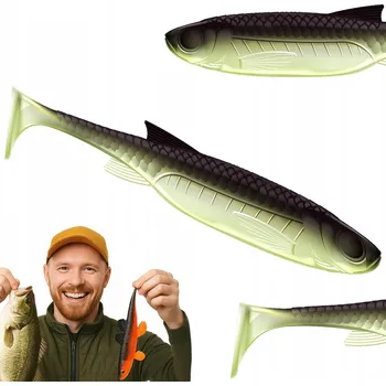 Umělá nástraha Libra Lures Kraken Shad 4" 031 Olive Whitefish Bez vůně