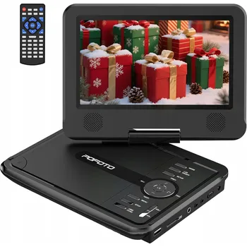 9.5" PŘENOSNÝ DVD PŘEHRÁVAČ HERNÍ KONZOLE VIDEO 270° Otočení USB/SD/Sync TV